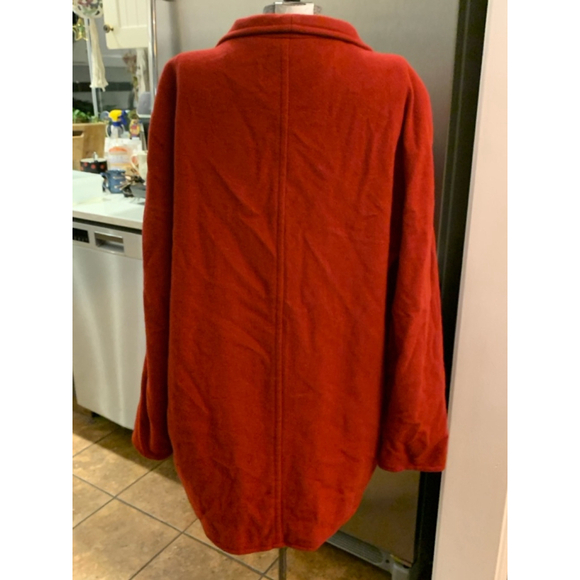 Bianca Nygard Red Wool Coat Size 12 - Picture 3 of 9